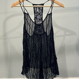 Free peoples black lace top